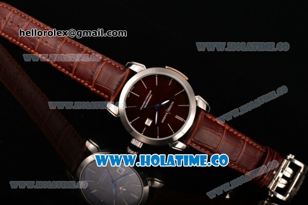 Ulysse Nardin Classico Automatic Steel Case with Stick Markers and Brown Dial - Click Image to Close